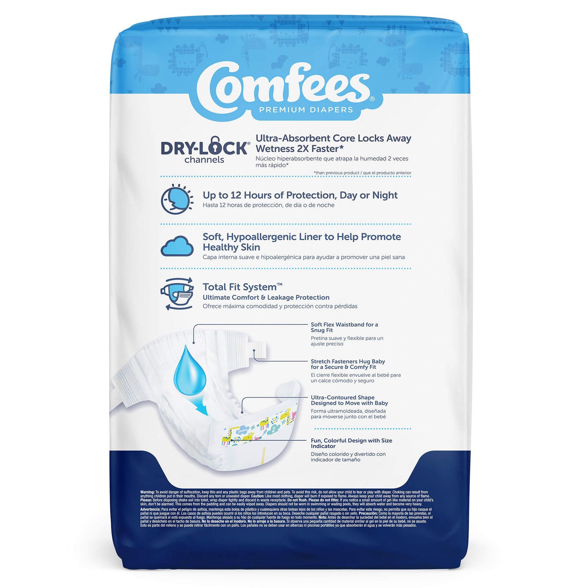 Attends Comfees Premium Baby Diapers, Unisex, Tab Closure