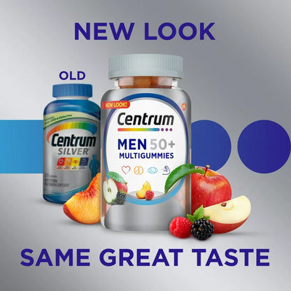 Centrum Men 50+ MultiGummies Assorted Natural Fruit Flavors