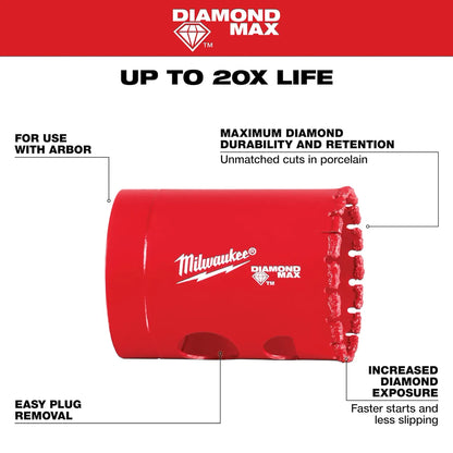 Milwaukee 6PC DIAMOND MAX Hole Saw Set 49-56-5730