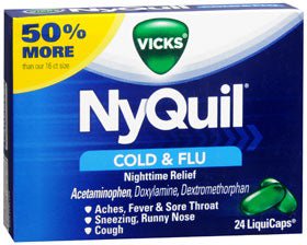 NyQuil Cold and Cough Relief 325 mg - 15 mg - 6.25 mg Strength Gelcap