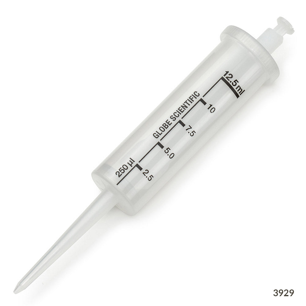 Repeat Pipettor Dispenser Tips, 12.5 mL, Polypropylene — Sterile & Non-Sterile, 100/Case | Globe Scientific