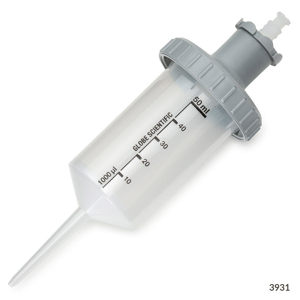 50 mL RV-Pette PRO Dispenser Tip Adapter, Gray PP — 1/Pack | Globe Scientific