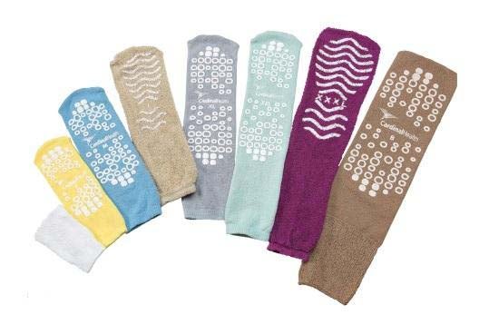 Cardinal Health Slipper Socks Unisex Adult 2X-Large Double Tread Single Patient Use Green