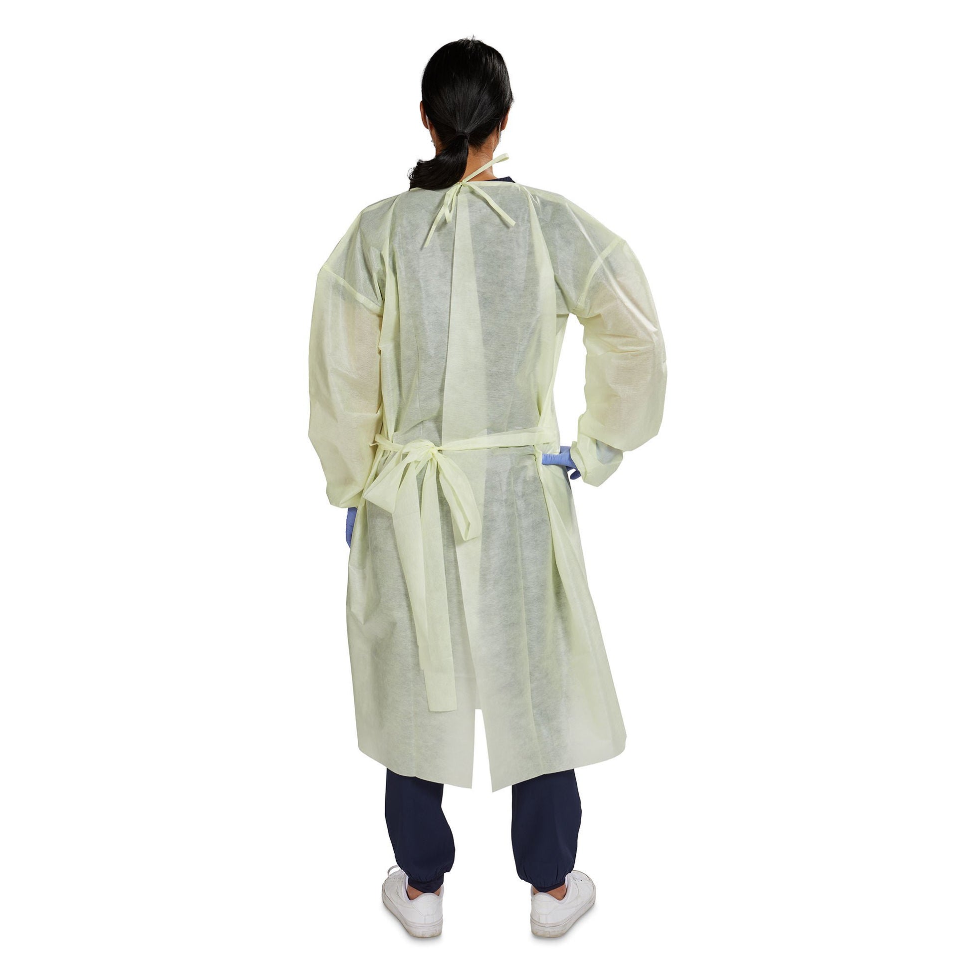 McKesson AAMI Level 2 Isolation Gown, Tie Neck Style, Extra Large, Yellow