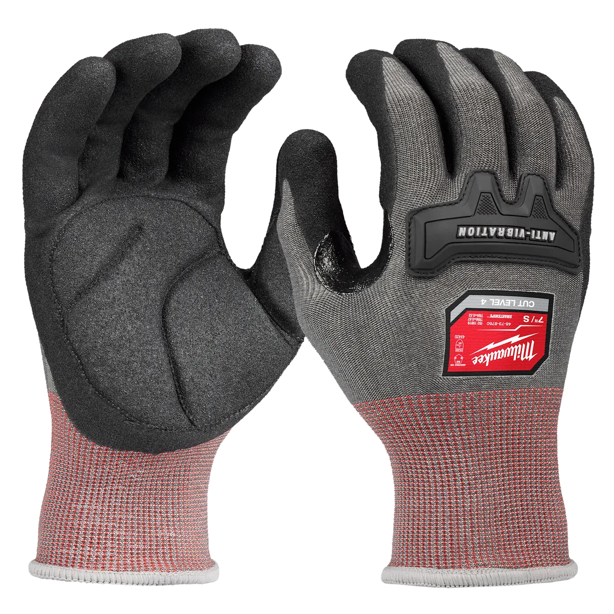 Milwaukee Anti-Vibration Cut Level 4 High Dexterity Nitrile Dipped Glove 48-73-8760 | ANSI Cut A4