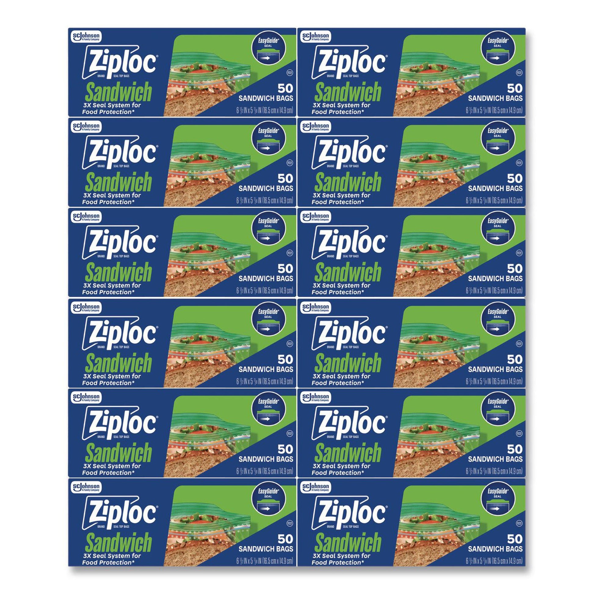 Ziploc Reclosable Bag 5-7/ -1/2 Inch Plastic Clear Zipper Closure