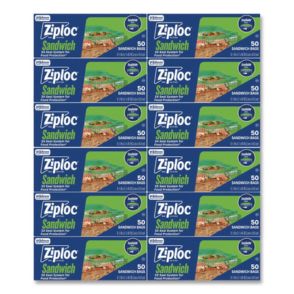 Ziploc Reclosable Bag 5-7/ -1/2 Inch Plastic Clear Zipper Closure