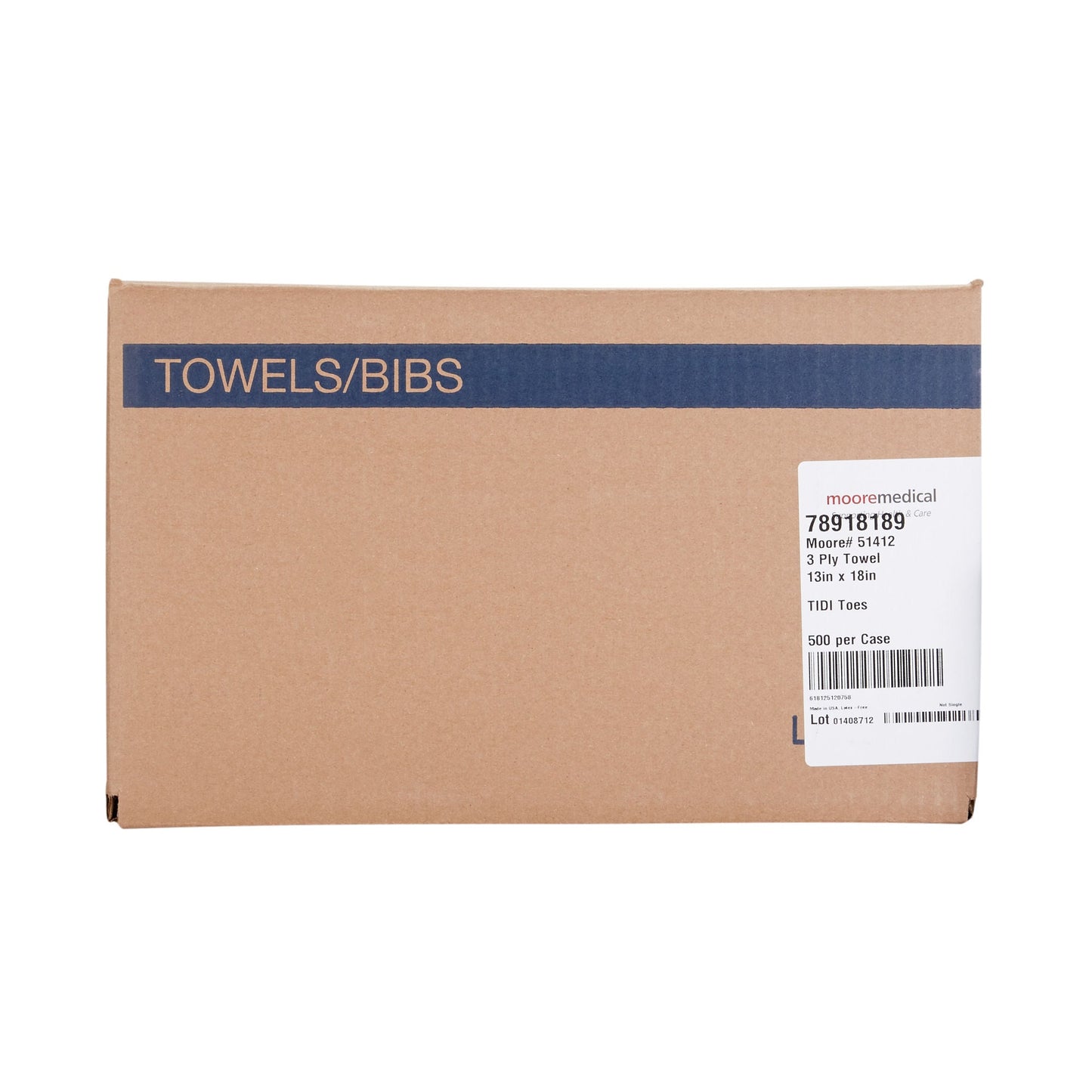 McKesson Nonsterile White / Blue Cartoon Toes Procedure Towel