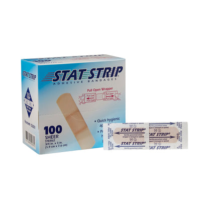 American® White Cross Stat Strip® Tan Adhesive Strip, ¾ x