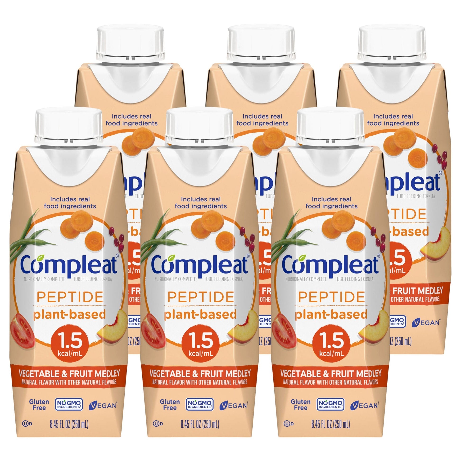 Compleat® Peptide 1.5 Cal Plant-Based Tube Feeding Formula, carton