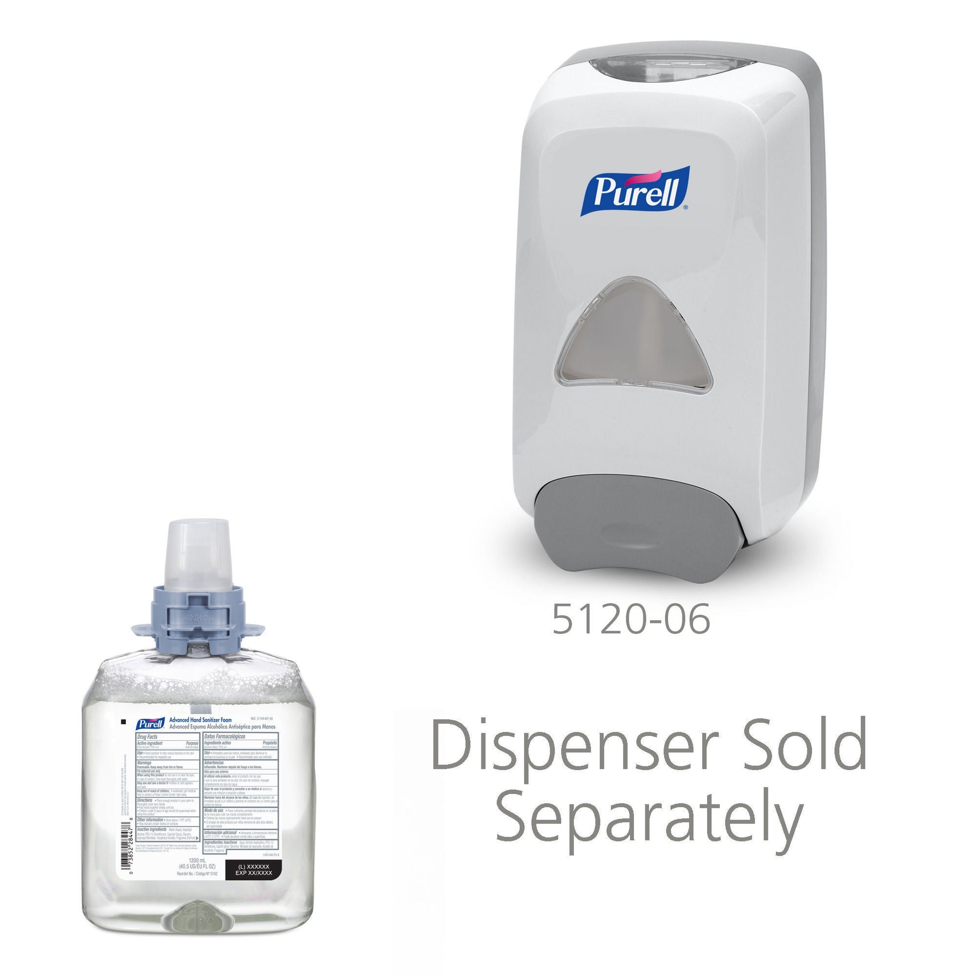 Purell Advanced Hand Sanitizer Ethyl Alcohol Foaming Dispenser Refill Bottle