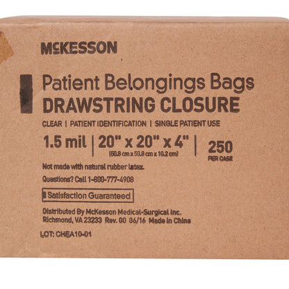 McKesson Patient Belongings Bag, White