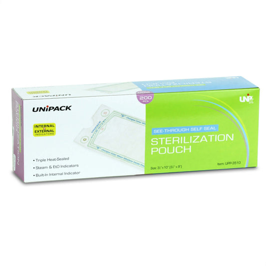 UniPack Sterilization Pouch Ethylene Oxide (EO) Gas / Steam Self Seal Paper / Film