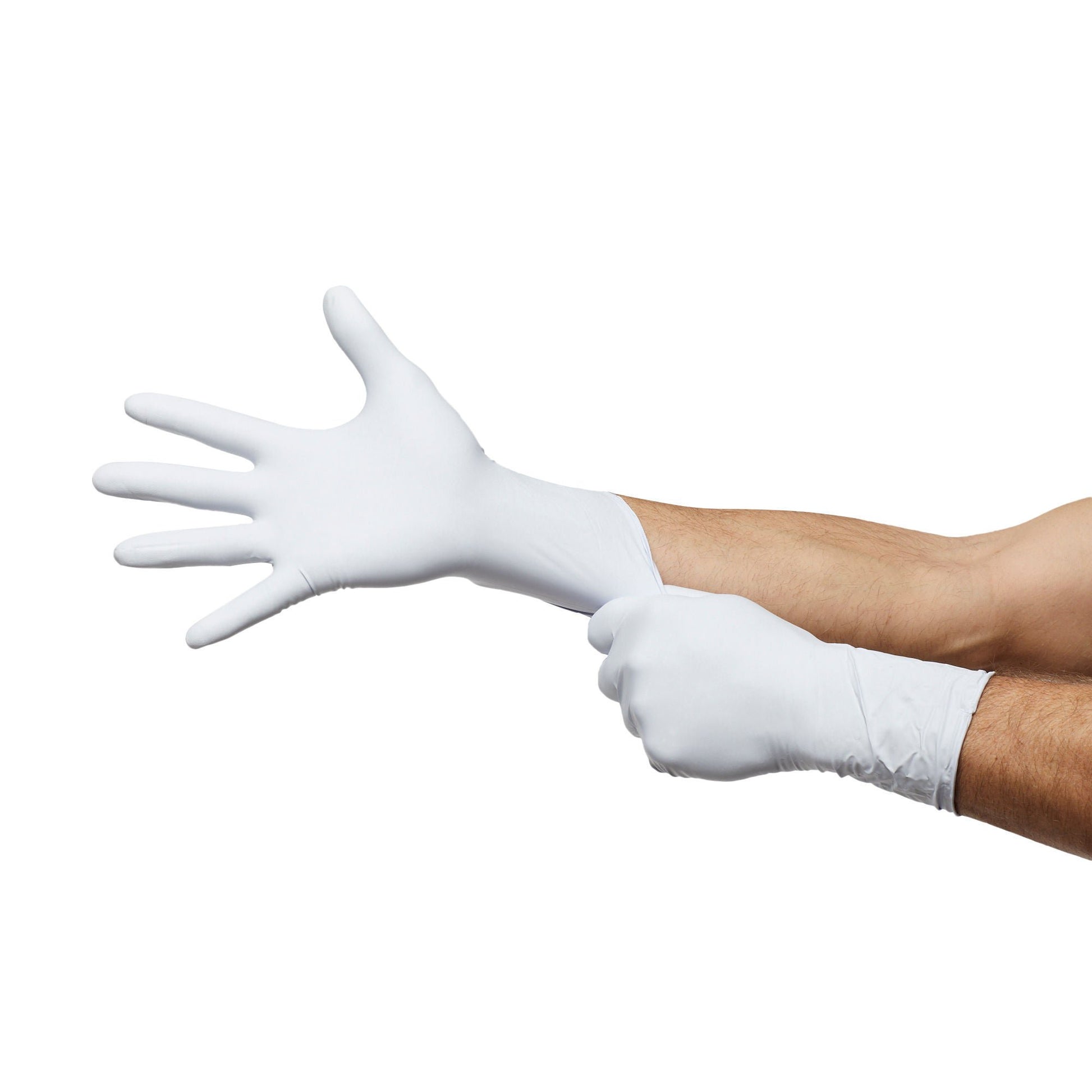 LifeStar™ EC Nitrile Exam Gloves, White / Blue - view 8