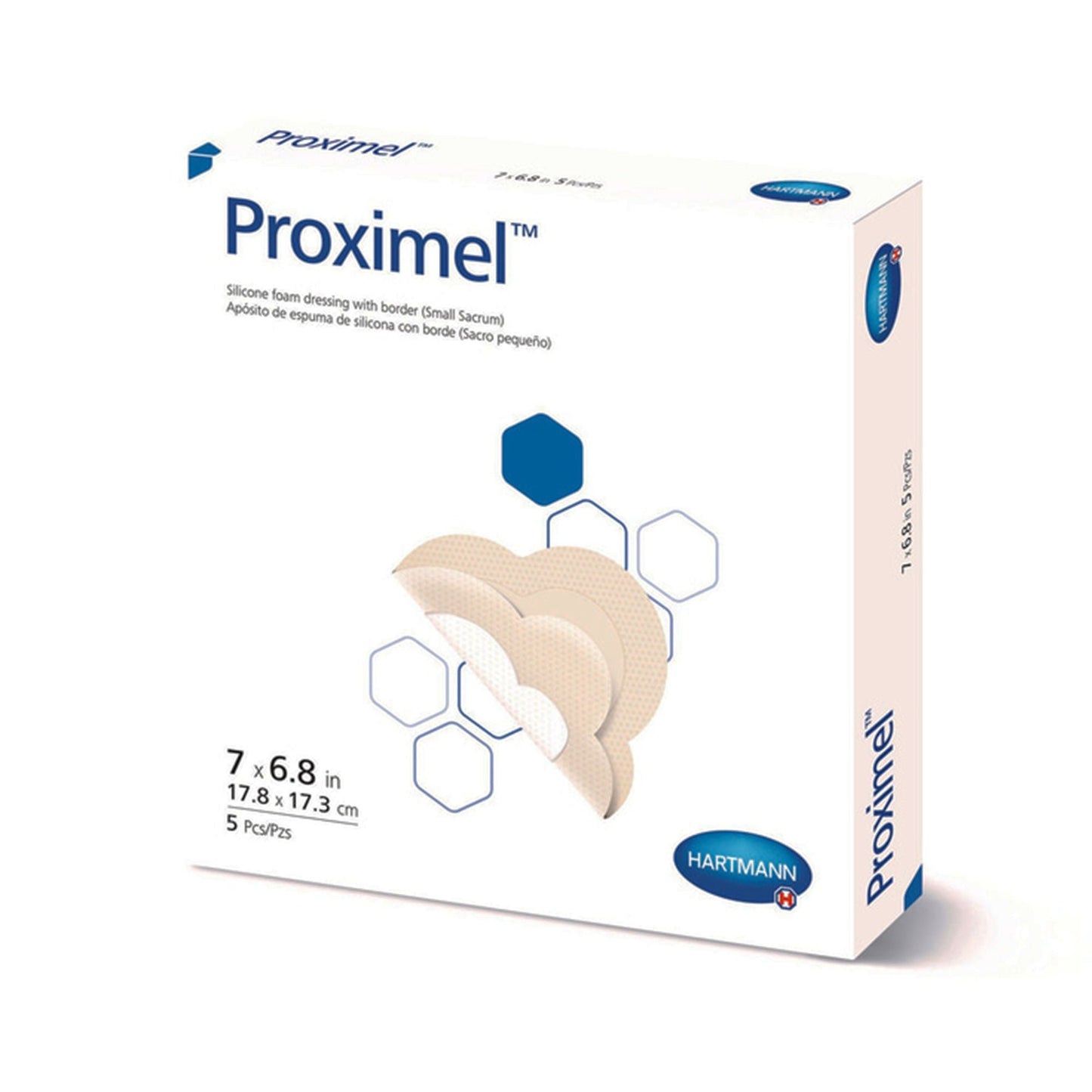 Proximel Foam Dressing With Border Waterproof Film Backing Silicone Adhesive Sacral