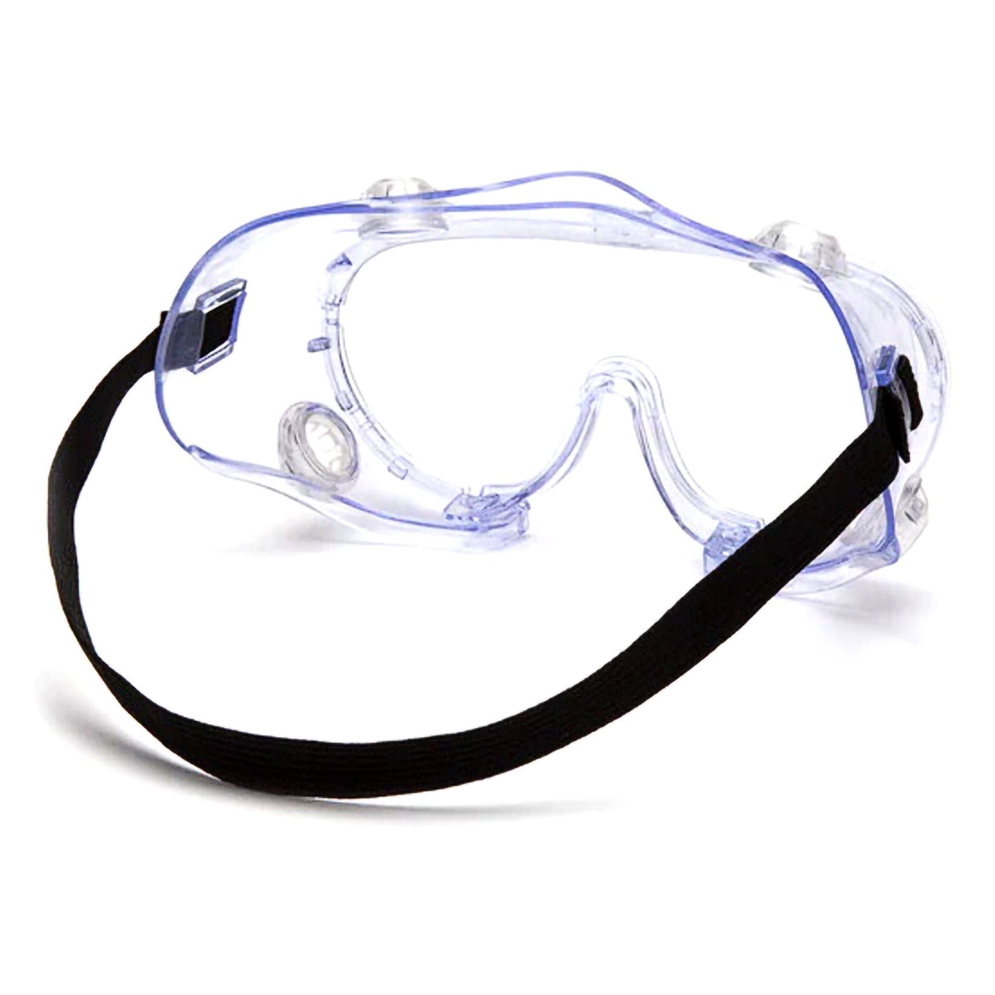 Pyramex Protective Goggles Fit Over Uncoated Clear Tint Polycarbonate Lens Clear Frame Elastic Strap One Size Fits Most
