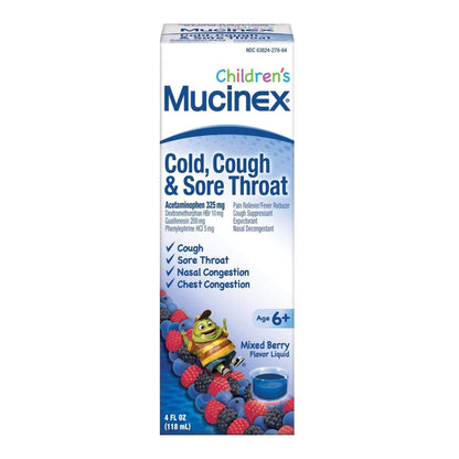 Mucinex® Children's Cold and Flu Liquid Very Berry