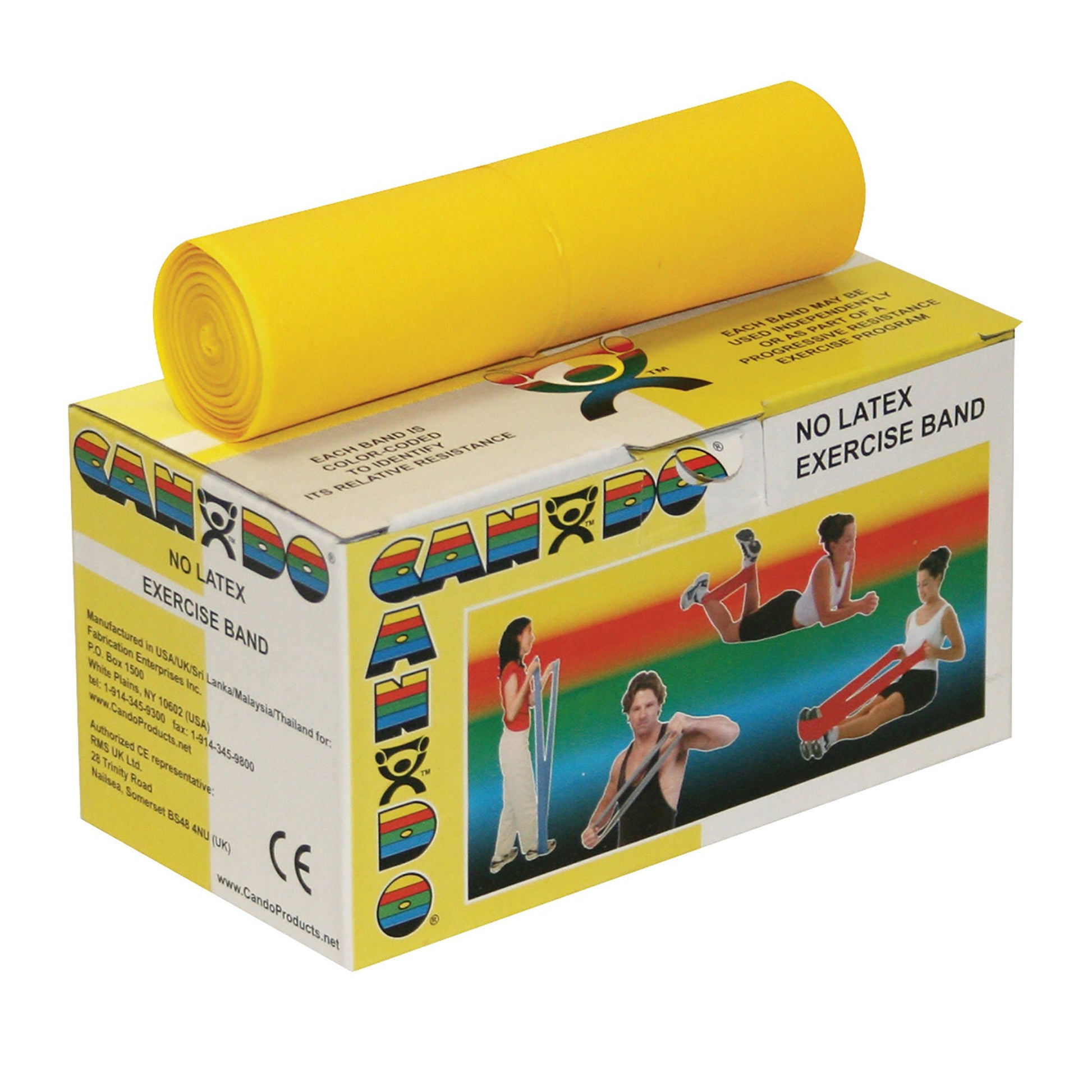CanDo® Exercise Resistance Band, Yellow, X-Light Resistance