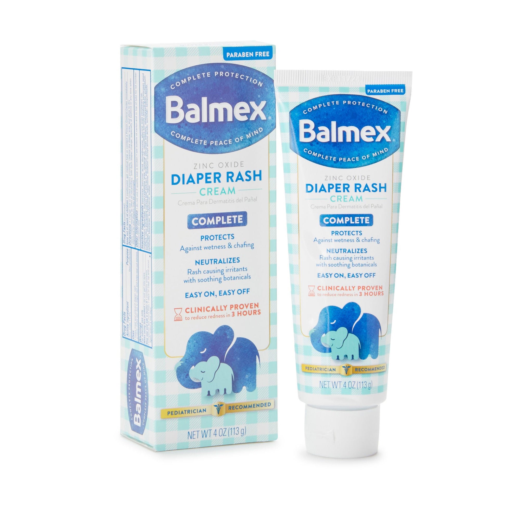 Balmex® Zinc Oxide Complete Diaper Rash Cream, tube