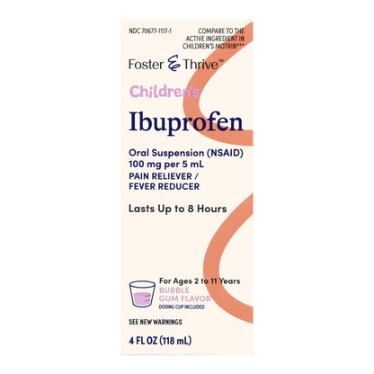 Foster & Thrive™ Ibuprofen Children's Pain Relief, Bubblegum Flavor