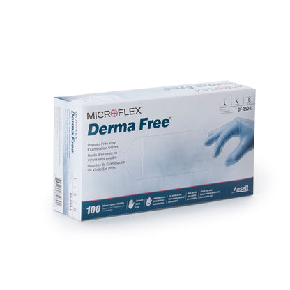 Derma Free™ Vinyl Exam Gloves, Clear - view 3