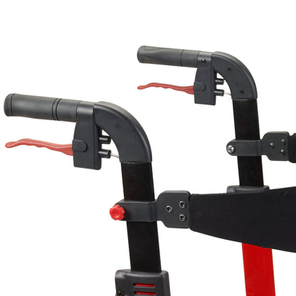 drive™ Nitro Four-Wheel Rollator, Red