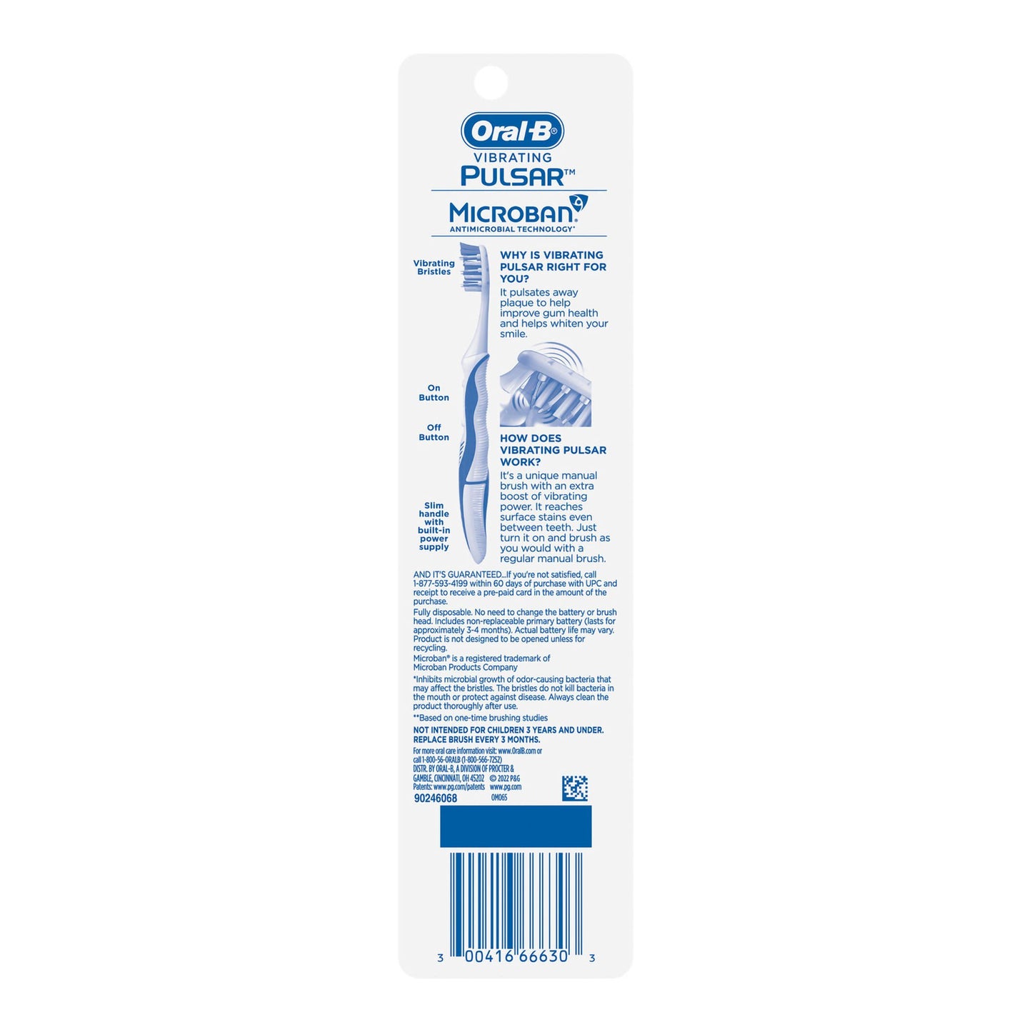 Oral-B® Vibrating Pulsar™ Battery Toothbrush Expert Clean Soft