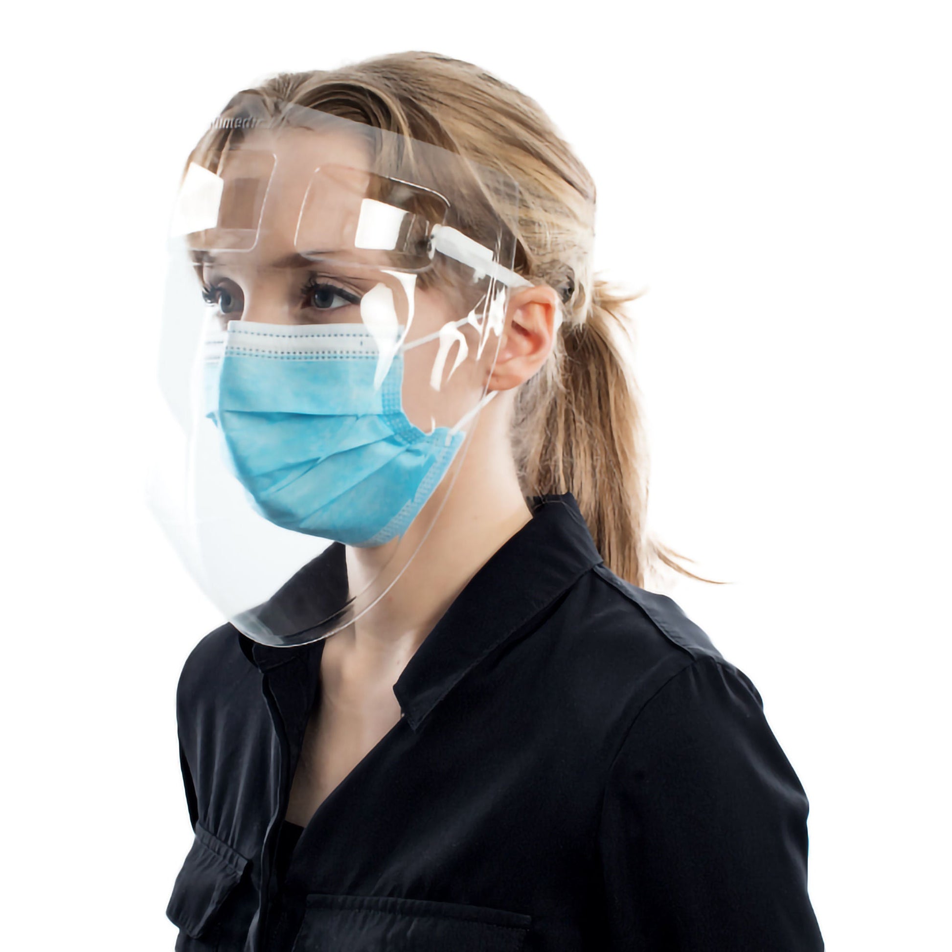 Better Shield Wraparound Face Shield One Size Fits Most Full Length Ventilated Reusable