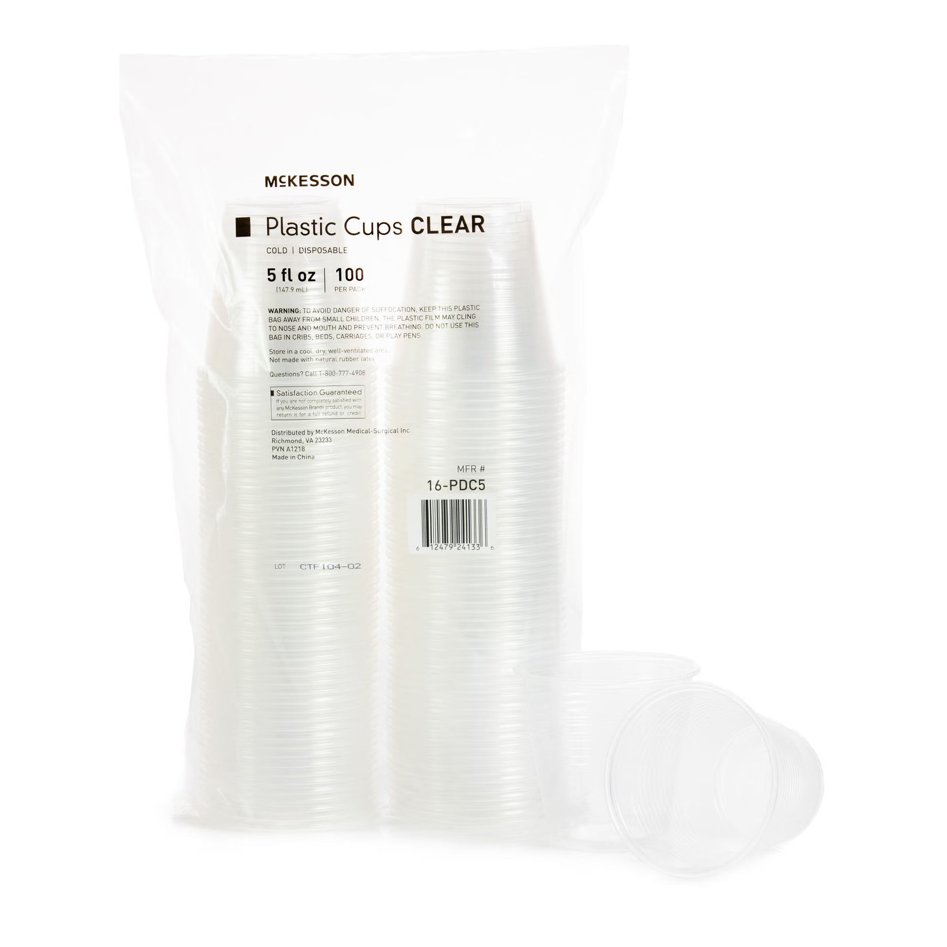 McKesson Polypropylene Drinking Cups, Clear