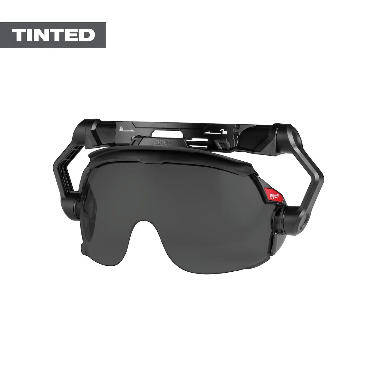 Milwaukee BOLT Gasketed Eye Visor - Tinted Dual Coat Lens (Compatible with BOLT Safety Helmets & BOLT Hard Hats) 48-73-1417