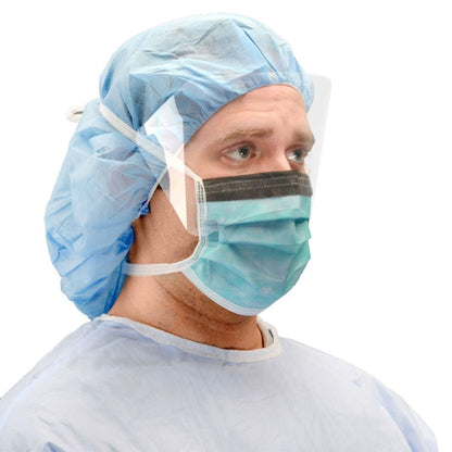 Cardinal Health Surgical Mask Anti-fog Adhesive ASTM Level 3 Tie Closure One Size Fits Most
