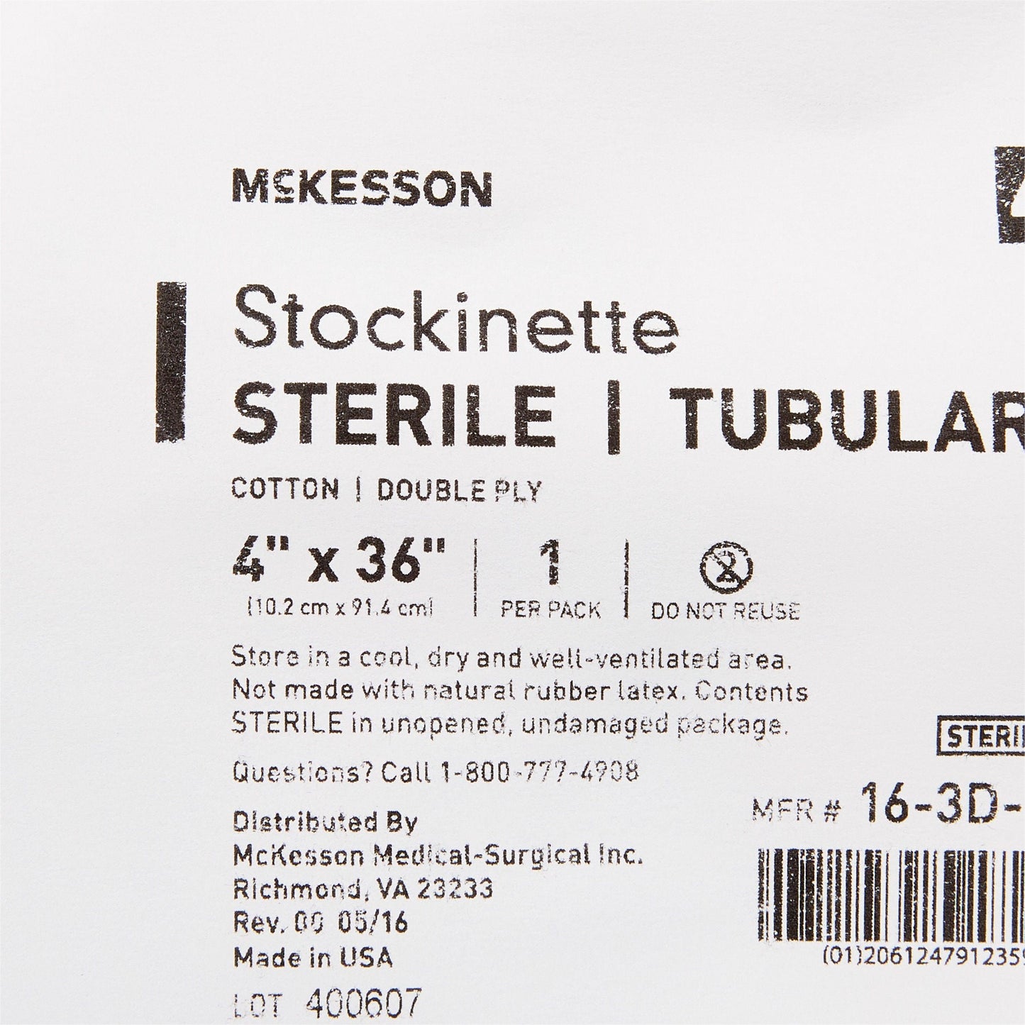 McKesson Beige Cotton Tubular Stockinette