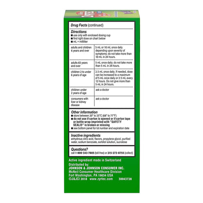 Zyrtec Children's 24 Hour Allergy Syrup, Grape
