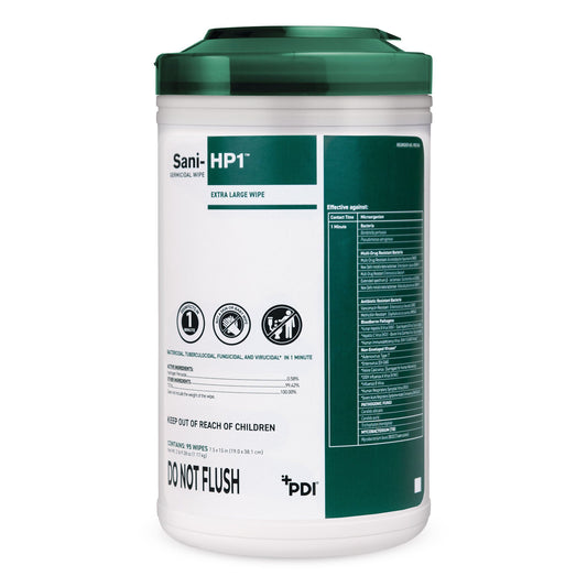 Sani-HP1 Surface Disinfectant Cleaner Germicidal Manual Pull Wipe Canister