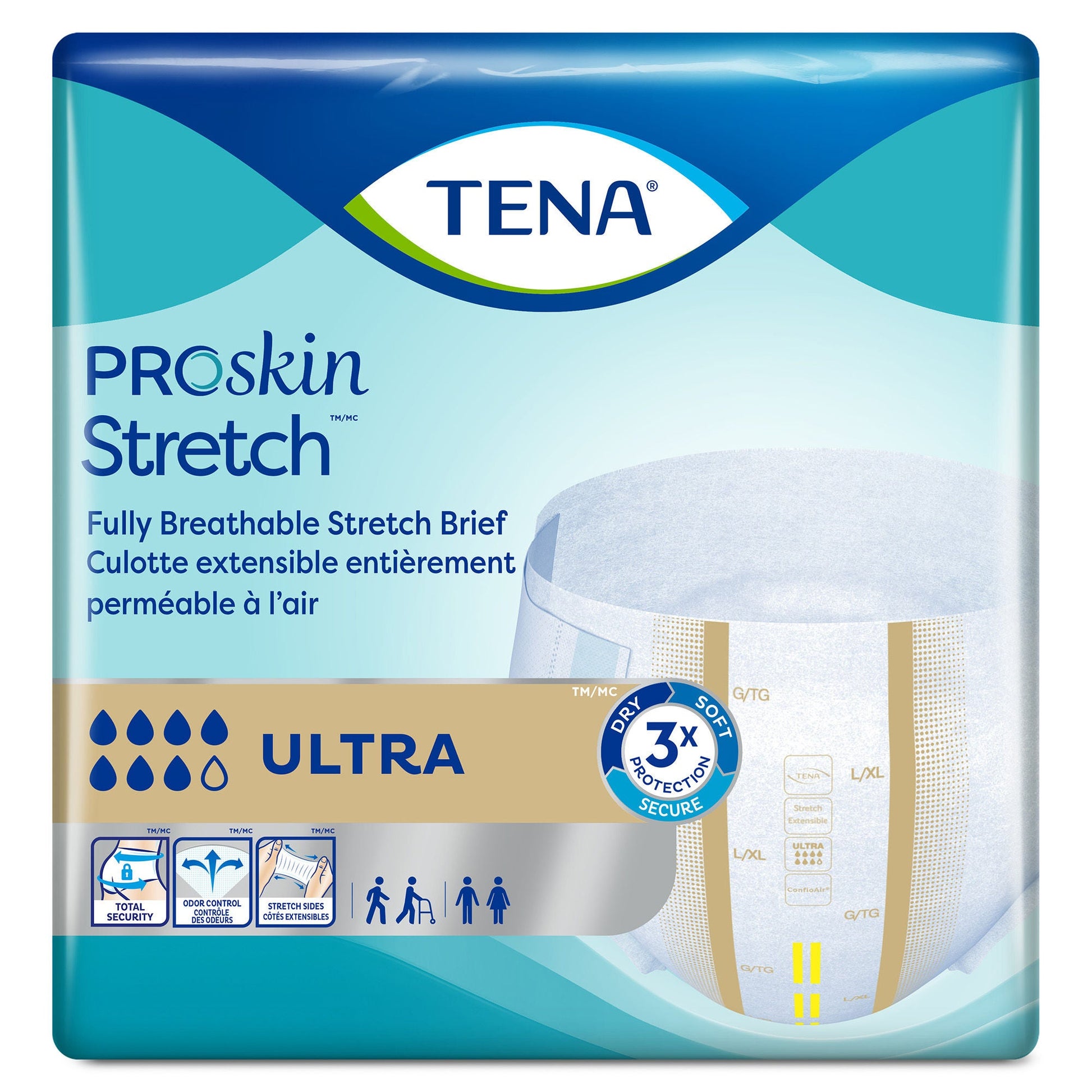 Tena® ProSkin Stretch™ Ultra Incontinence Brief, Large / Extra Large