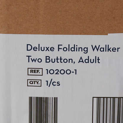 drive™ Deluxe Aluminum Dual Release Folding Walker, 32 – 39 Inch Height