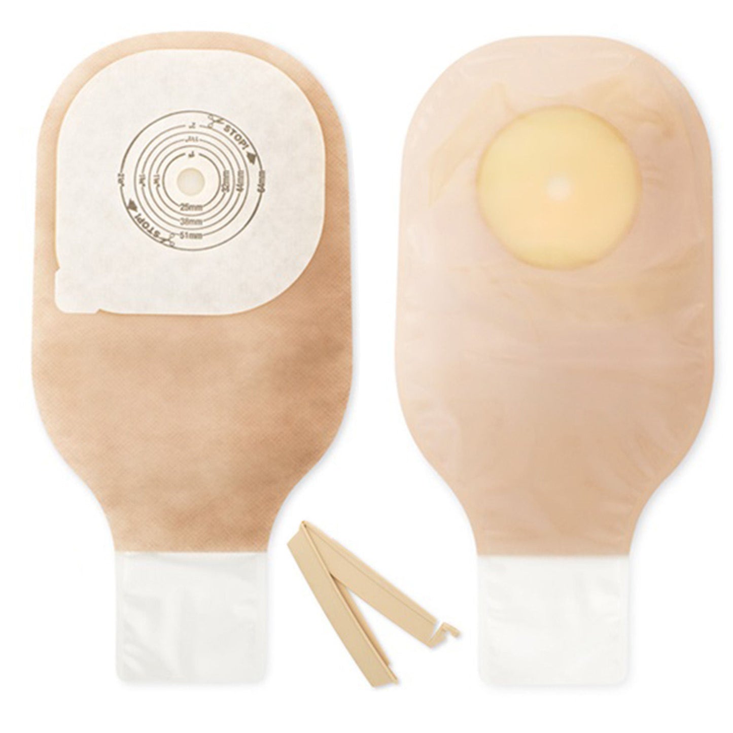 Premier™ One-Piece Ultra Clear Colostomy Pouch, Flange