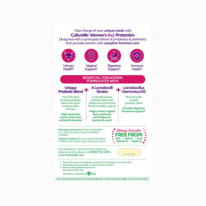 Culturelle® Women's Four-in-One Protection Probiotic Vegetarian Capsules