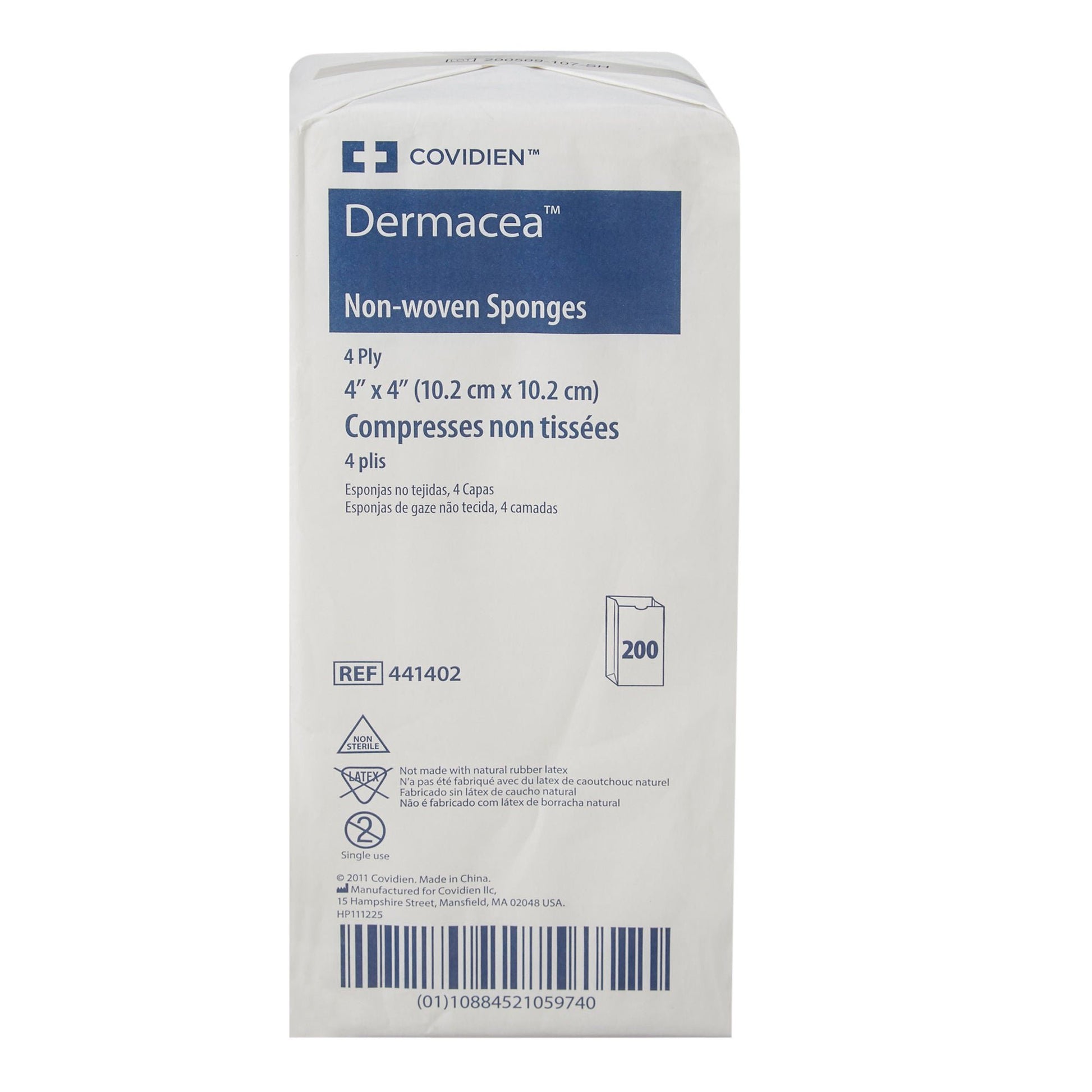 Dermacea™ Nonwoven Sponge, 4-Ply