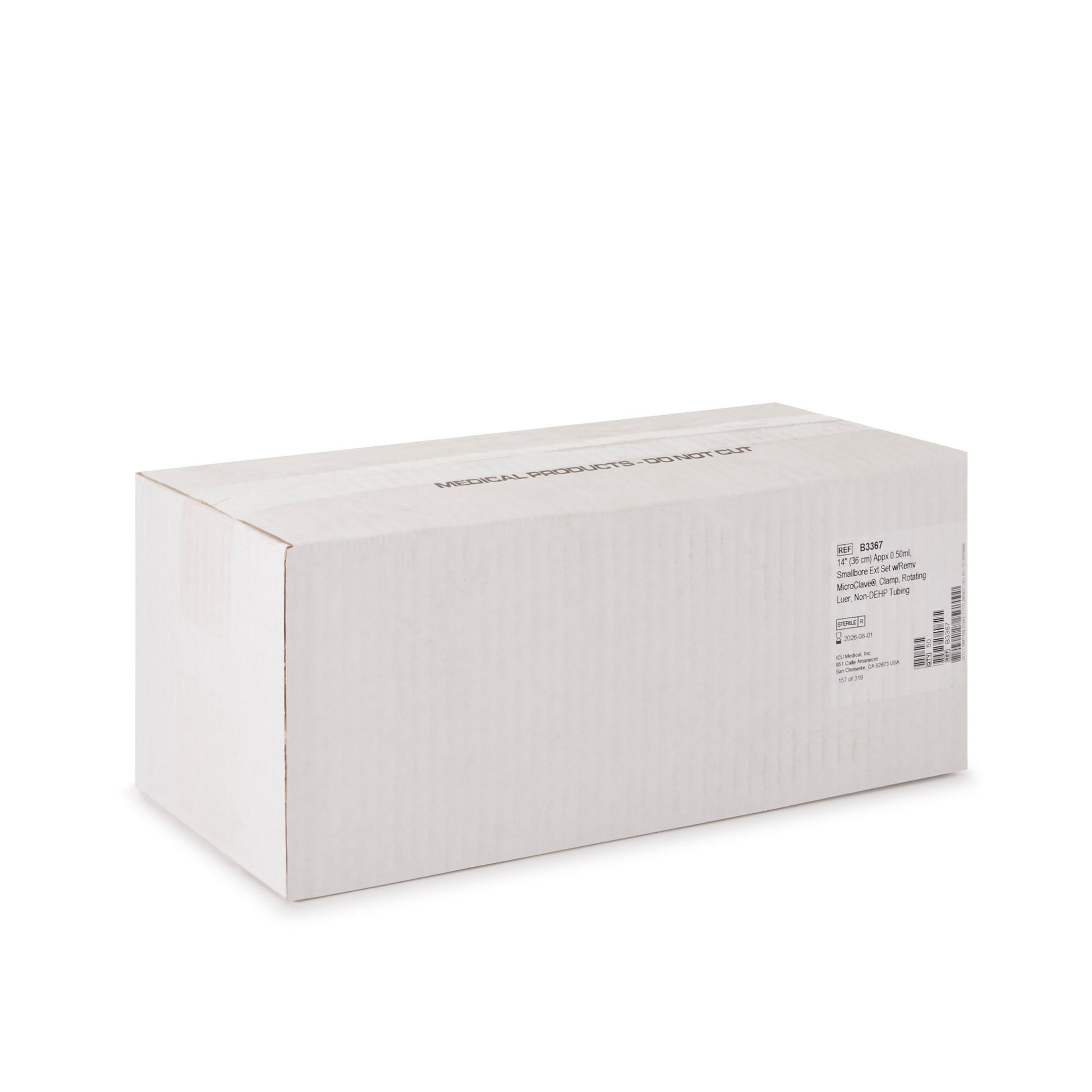 ICU IV Extension Set Needle-Free Port Small Bore 14 Inch Tubing