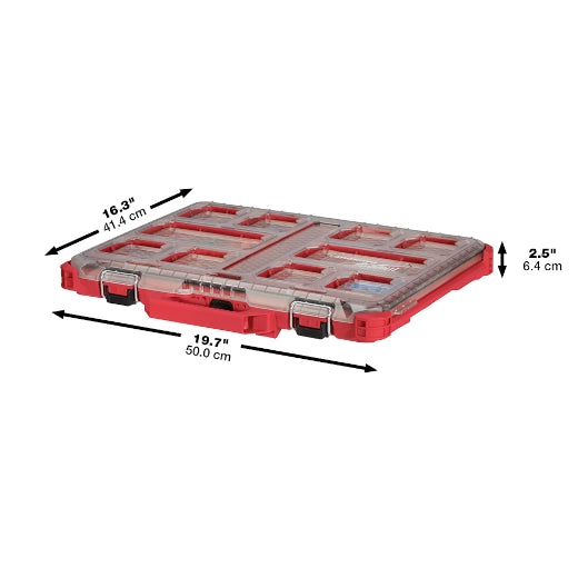 Milwaukee PACKOUT Low-Profile Organizer 48-22-8431 | 10-Piece, Polypropylene