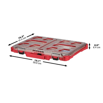 Milwaukee PACKOUT Low-Profile Organizer 48-22-8431 | 10-Piece, Polypropylene