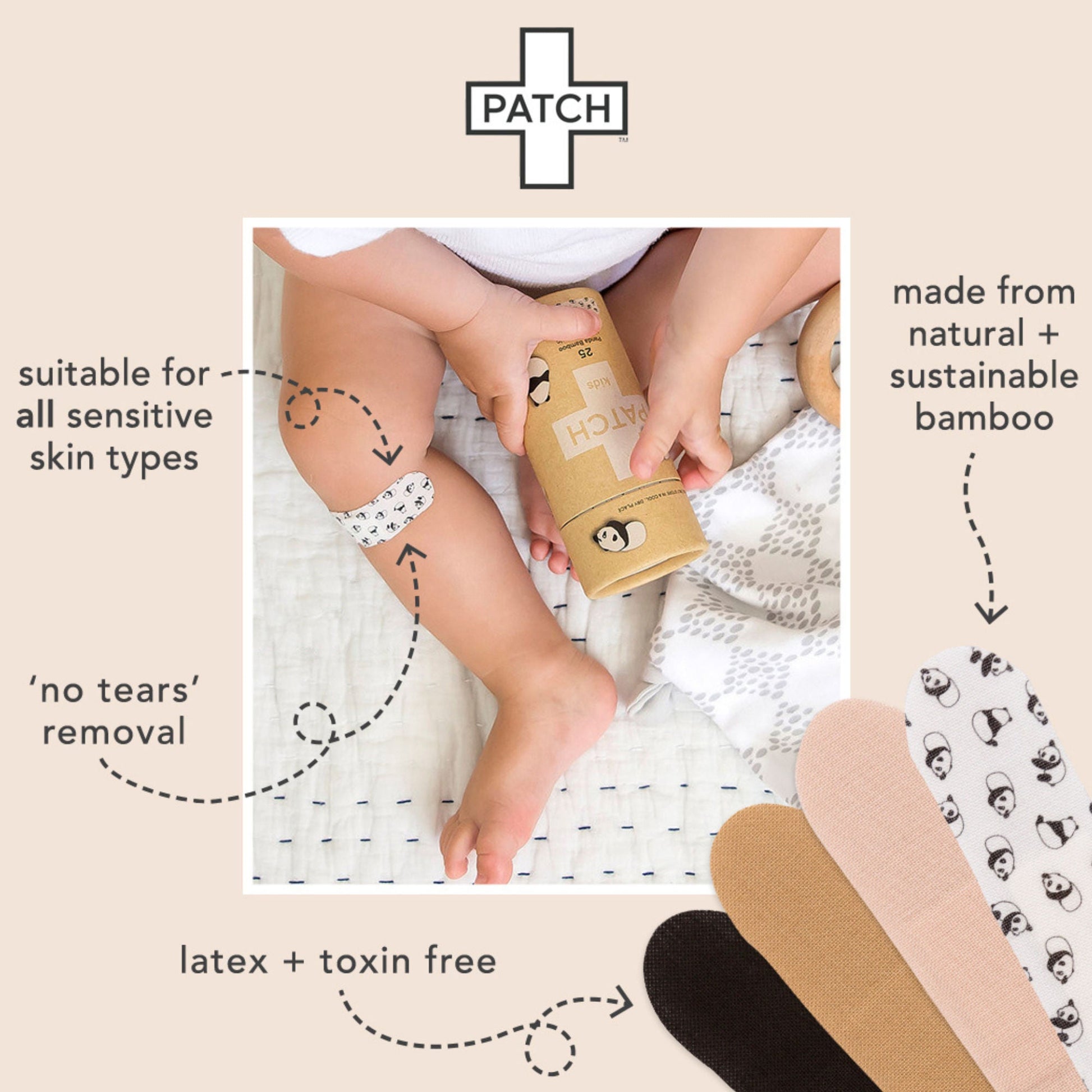 Patch™ Tan Adhesive Strip
