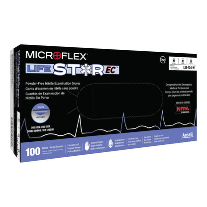 LifeStar™ EC Nitrile Exam Gloves, White / Blue - view 7