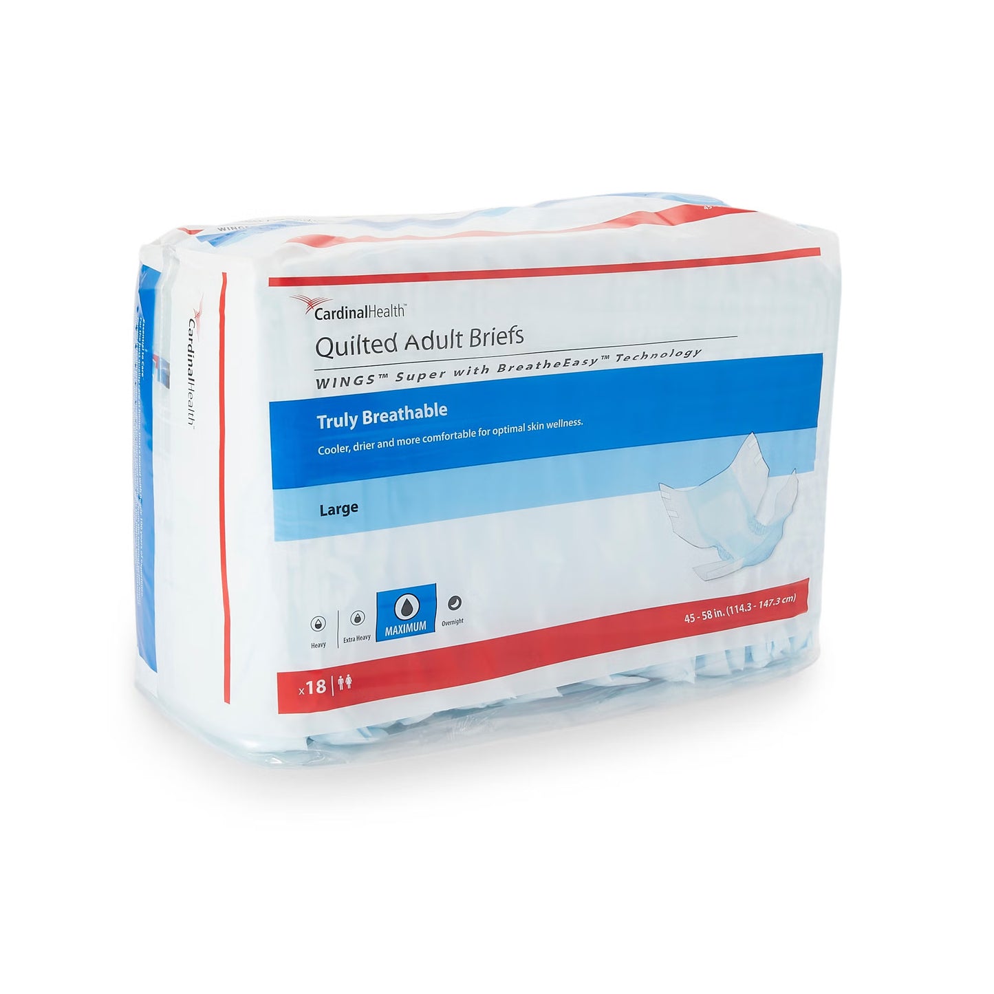 Wings™ Super Quilted Maximum Absorbency Incontinence Brief