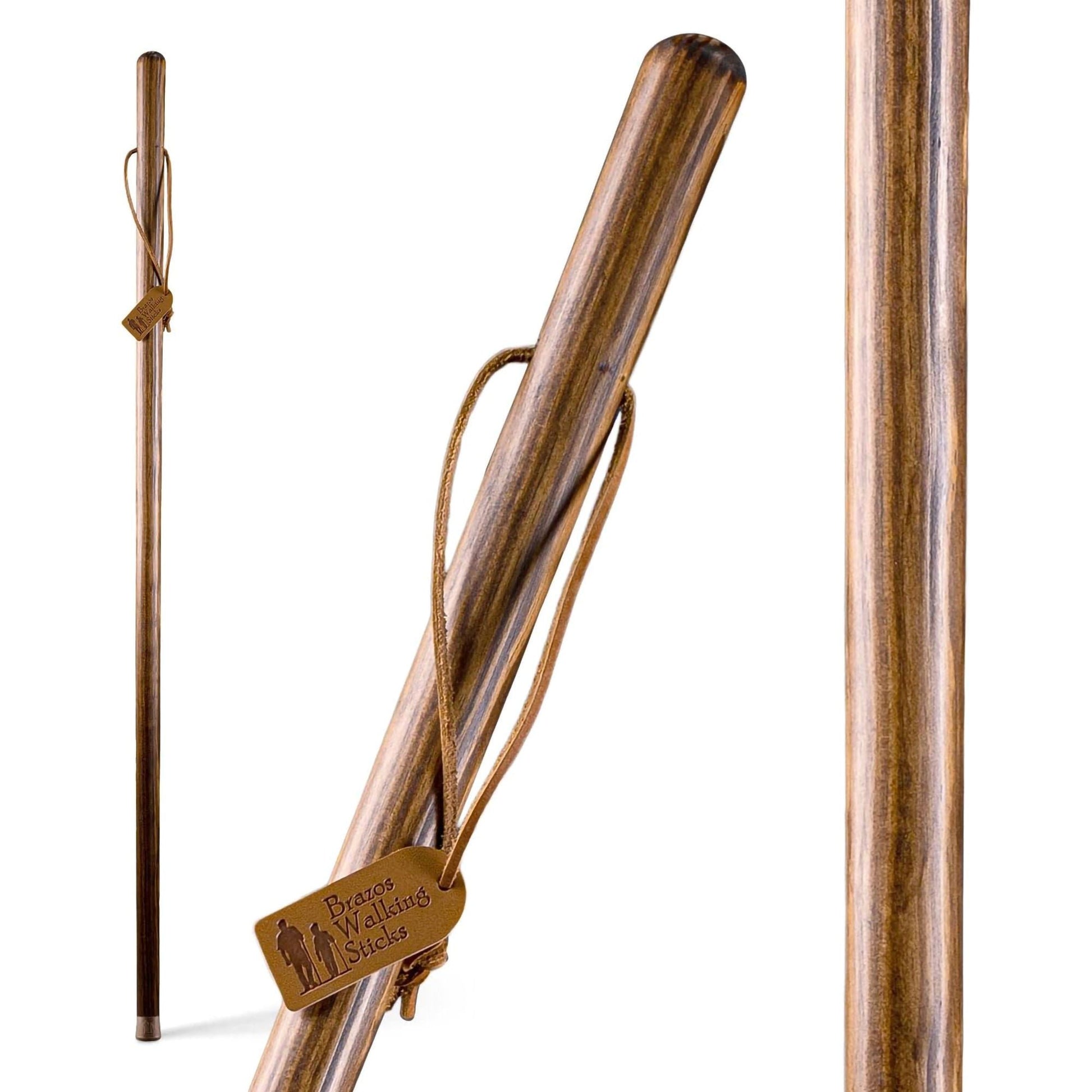 Brazos™ Traditional Straight Pine Handcrafted Walking Stick, 55-Inch, Brown
