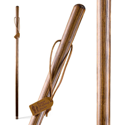 Brazos™ Traditional Straight Pine Handcrafted Walking Stick, 55-Inch, Brown