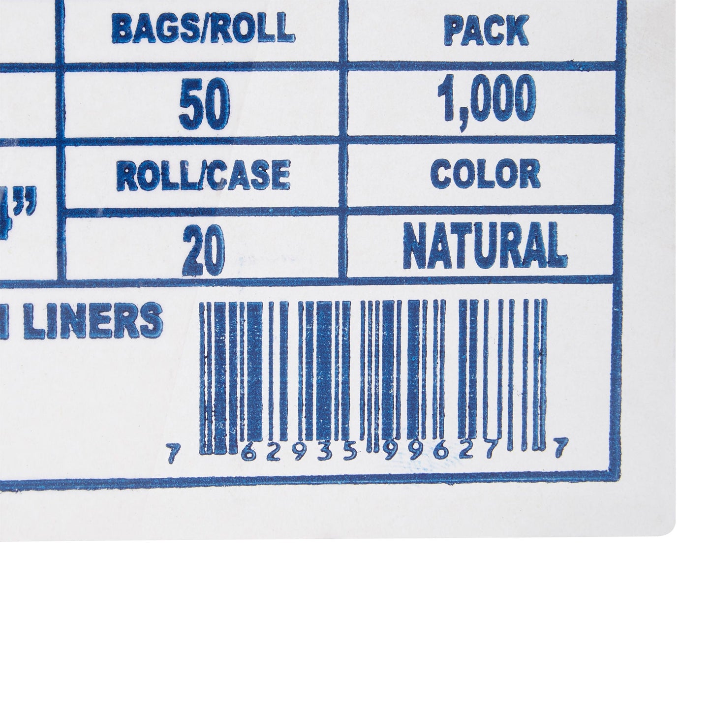 McKesson Light Duty Trash Bag, Clear