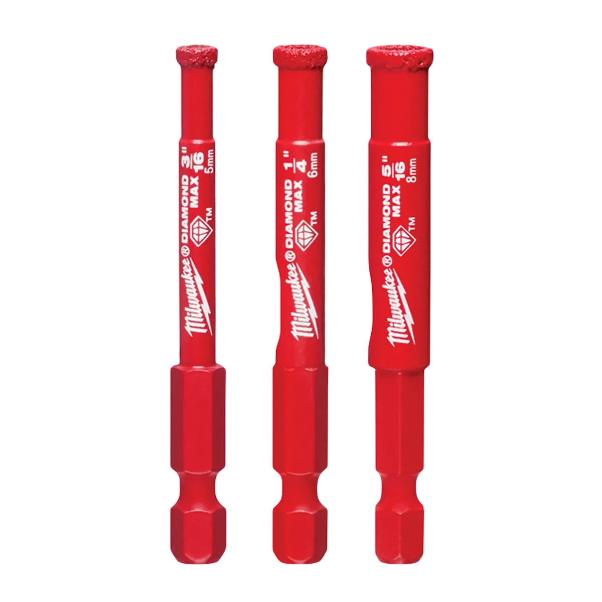Milwaukee 3PC DIAMOND MAX Hole Saw Bit Set 49-56-0507