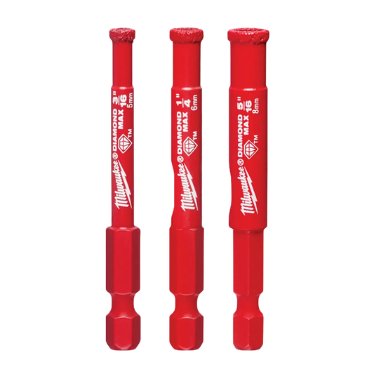 Milwaukee 3PC DIAMOND MAX Hole Saw Bit Set 49-56-0507